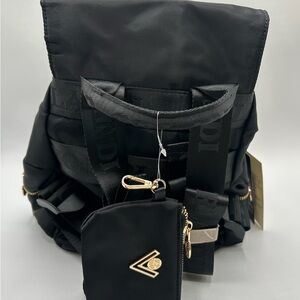 Black Backpack with Gold Accents by Valentino Orlandi